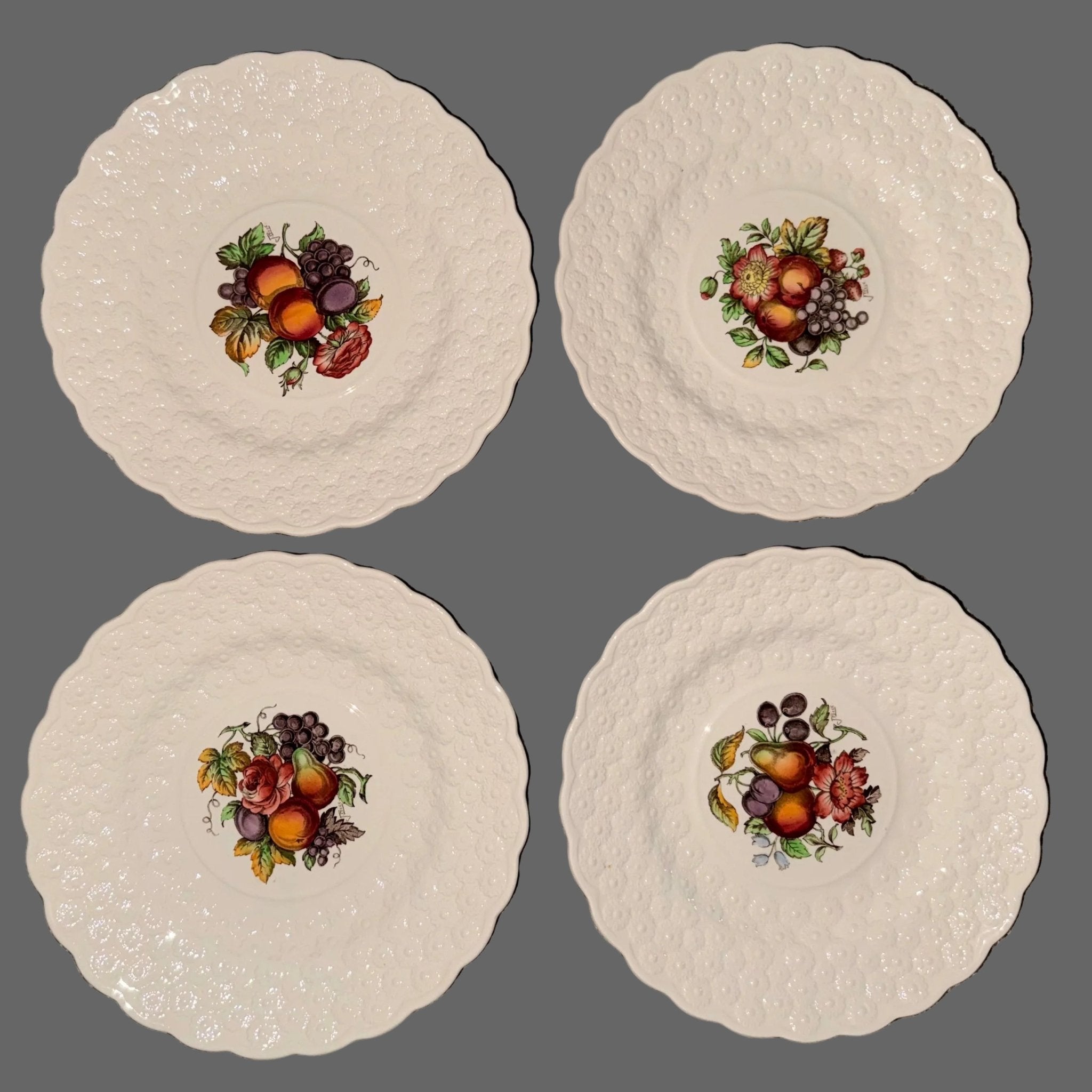 12 Vintage Copeland Spode England Luncheon Plates Artist - Signed J. Price Fruit & Floral Motif - AntiquesEtcetera12 Vintage Copeland Spode England Luncheon Plates Artist - Signed J. Price Fruit & Floral MotifElegant / Collectible DinnerwareCopeland SpodeAntiquesEtcetera
