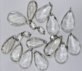 13 Vintage Crystal Almond Pendalogue Prisms Large - each about 3" Long - AntiquesEtcetera13 Vintage Crystal Almond Pendalogue Prisms Large - each about 3" LongUnbrandedAntiquesEtcetera
