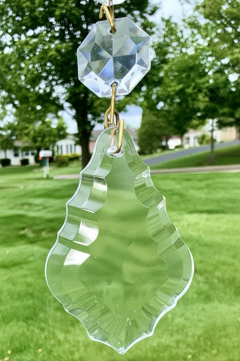 16 French Cut Crystal Pendalogue Prisms 2" with 3" Drop Lovely Vintage Condition - AntiquesEtcetera16 French Cut Crystal Pendalogue Prisms 2" with 3" Drop Lovely Vintage ConditionUnbrandedAntiquesEtcetera