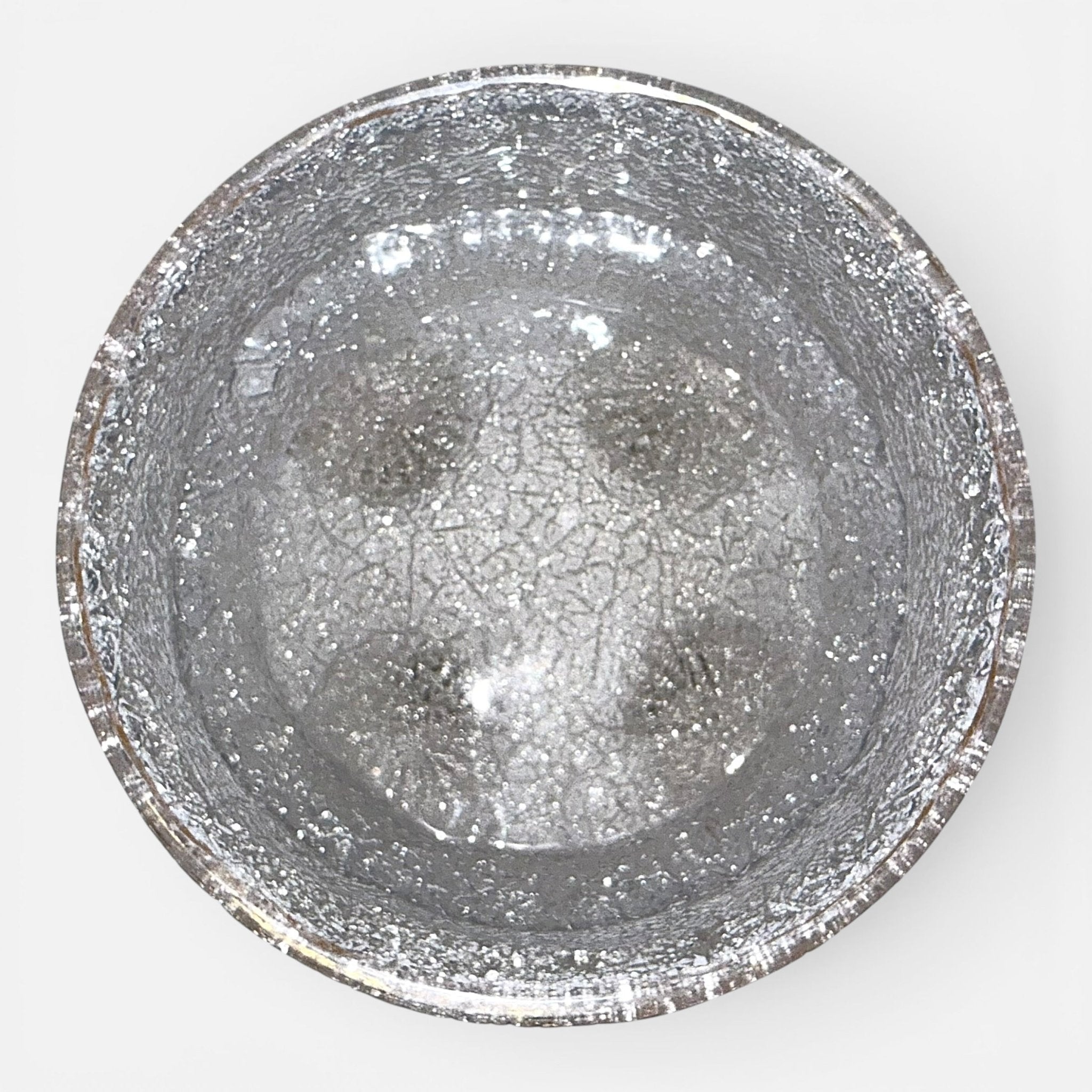 1880S Overshot Glass 4-Footed Sauce Bowl with Curled and Reeded FeetAntiquesEtcetera
