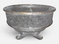 1880S Overshot Glass 4-Footed Sauce Bowl with Curled and Reeded FeetAntiquesEtcetera