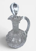1880s Overshot Glass Cruet. Diagonal Swirled Body, Reeded Handle, Hollow StopperAntiquesEtcetera