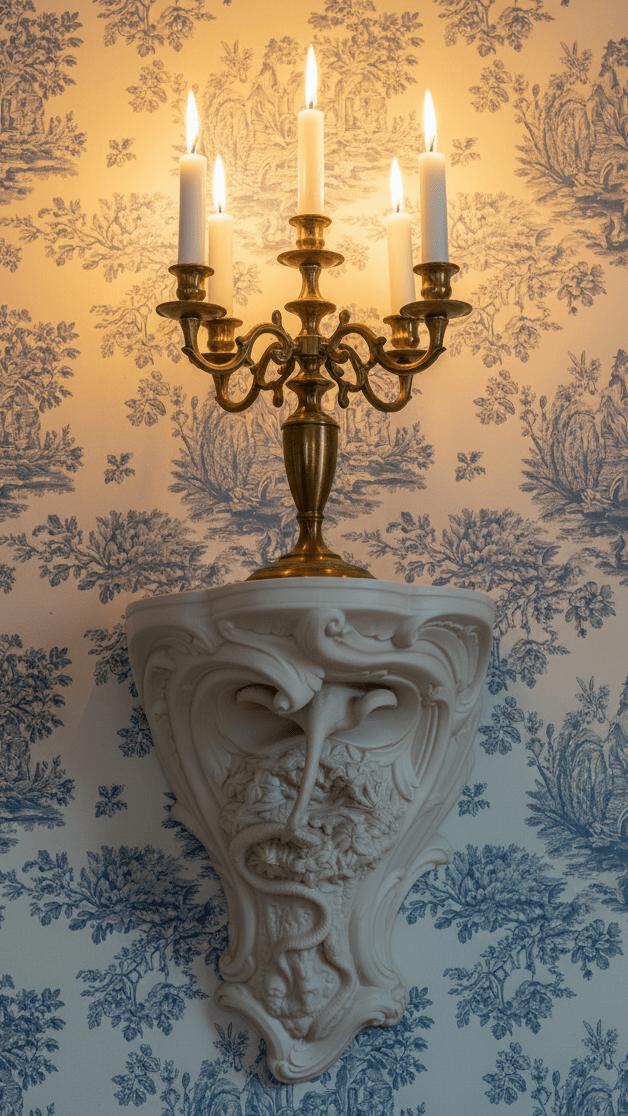19th C. Parian Ware Wall Shelf Art Nouveau Mother's Love Swan vs SerpentsAntiquesEtcetera