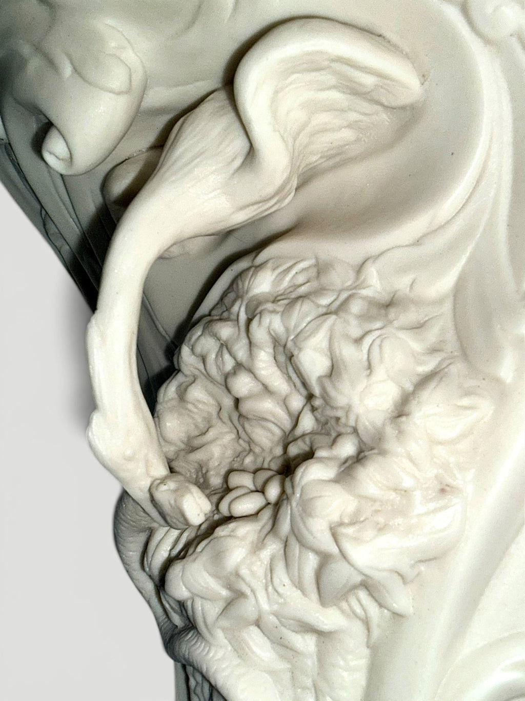 19th C. Parian Ware Wall Shelf Art Nouveau Mother's Love Swan vs SerpentsAntiquesEtcetera