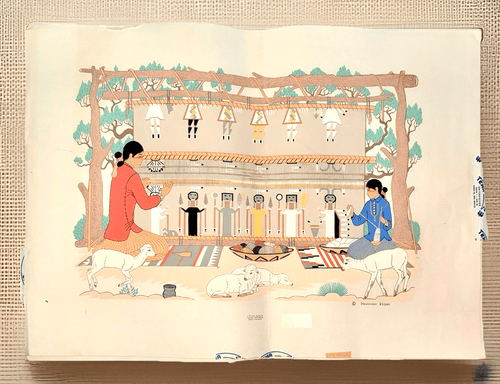 2 Harrison Begay TEWA Silk Screen Reproductions Two Navajo Women Weaving 26 x 18 - AntiquesEtcetera2 Harrison Begay TEWA Silk Screen Reproductions Two Navajo Women Weaving 26 x 18AntiquesEtceteraAntiquesEtcetera