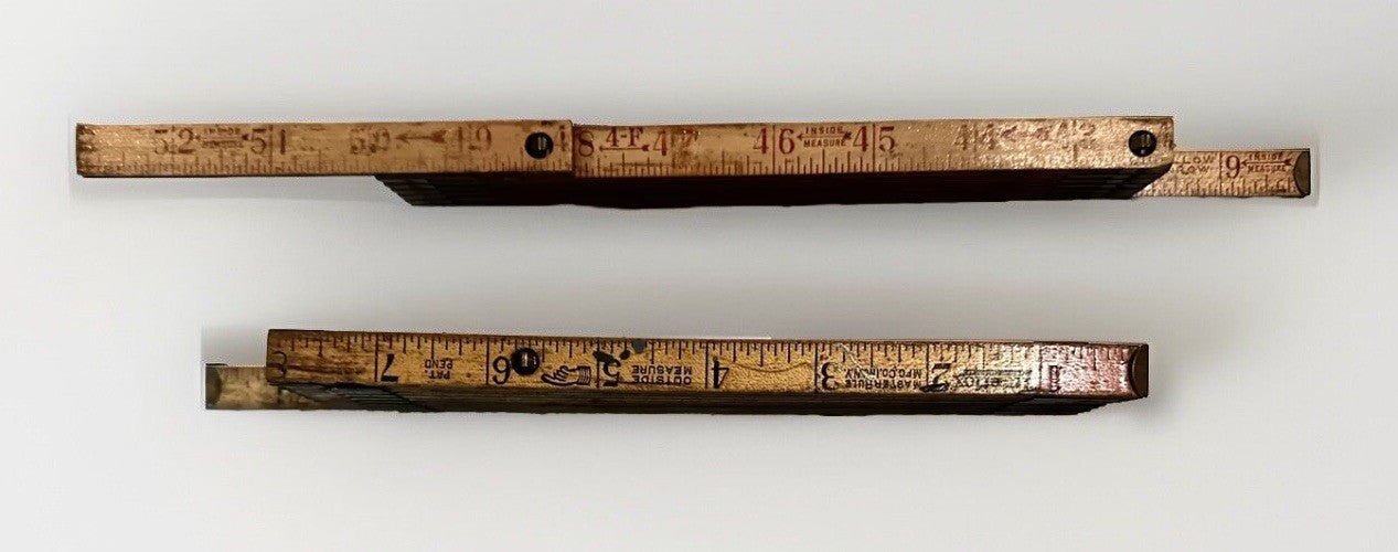 2 Interlox Wooden Carpenters Rulers 72" & 48" Folding Collapsing - AntiquesEtcetera2 Interlox Wooden Carpenters Rulers 72" & 48" Folding CollapsingInerloxAntiquesEtcetera