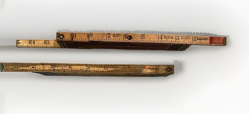 2 Interlox Wooden Carpenters Rulers 72" & 48" Folding Collapsing - AntiquesEtcetera2 Interlox Wooden Carpenters Rulers 72" & 48" Folding CollapsingInerloxAntiquesEtcetera