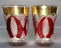 2 Westmoreland 550 Ruby Stained Tumblers High Hobbed from Minnesota Glass Museum - AntiquesEtcetera2 Westmoreland 550 Ruby Stained Tumblers High Hobbed from Minnesota Glass MuseumWestmorelandAntiquesEtcetera