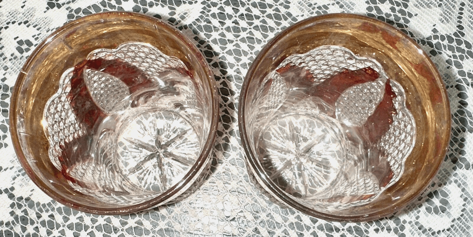 2 Westmoreland 550 Ruby Stained Tumblers High Hobbed from Minnesota Glass Museum - AntiquesEtcetera2 Westmoreland 550 Ruby Stained Tumblers High Hobbed from Minnesota Glass MuseumWestmorelandAntiquesEtcetera