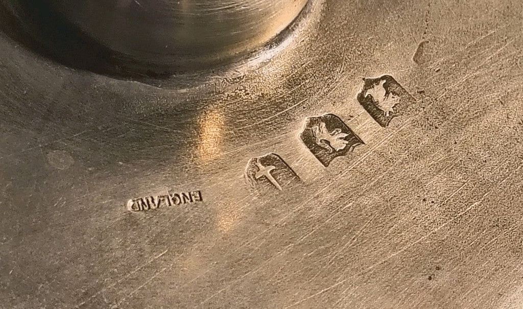 3 Antique Pewter Serving Pieces Each Hallmarked, 1 TUDRIC w/ hand - hammered motif - AntiquesEtcetera3 Antique Pewter Serving Pieces Each Hallmarked, 1 TUDRIC w/ hand - hammered motifEach with HallmarksAntiquesEtcetera