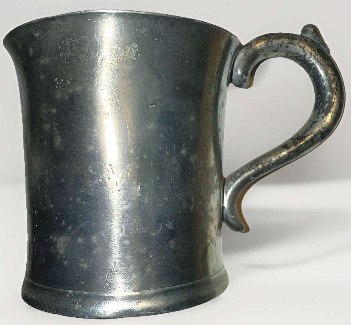 3 Antique Pewter Tumblers / Mugs - 1 w/ Touchmark Very Heavy 1 w/ Applied Handle - AntiquesEtcetera3 Antique Pewter Tumblers / Mugs - 1 w/ Touchmark Very Heavy 1 w/ Applied HandleUnbrandedAntiquesEtcetera