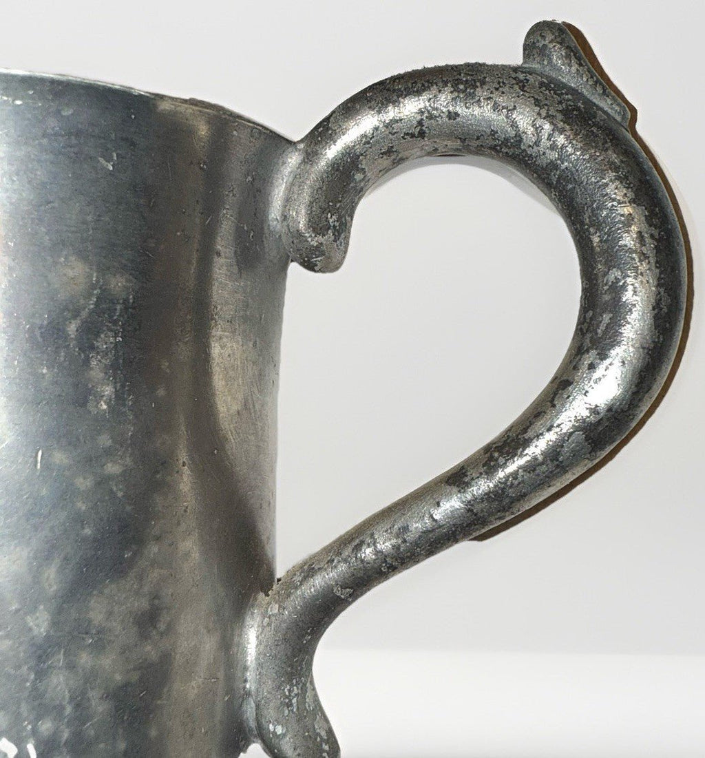 3 Antique Pewter Tumblers / Mugs - 1 w/ Touchmark Very Heavy 1 w/ Applied Handle - AntiquesEtcetera3 Antique Pewter Tumblers / Mugs - 1 w/ Touchmark Very Heavy 1 w/ Applied HandleUnbrandedAntiquesEtcetera