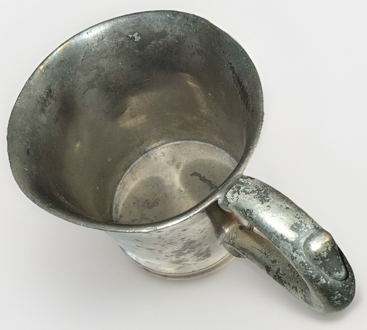 3 Antique Pewter Tumblers / Mugs - 1 w/ Touchmark Very Heavy 1 w/ Applied Handle - AntiquesEtcetera3 Antique Pewter Tumblers / Mugs - 1 w/ Touchmark Very Heavy 1 w/ Applied HandleUnbrandedAntiquesEtcetera