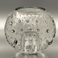3" Controlled Bubble Lamp Finial Crystal / Solid Glass Decorative Newel CapAntiquesEtcetera