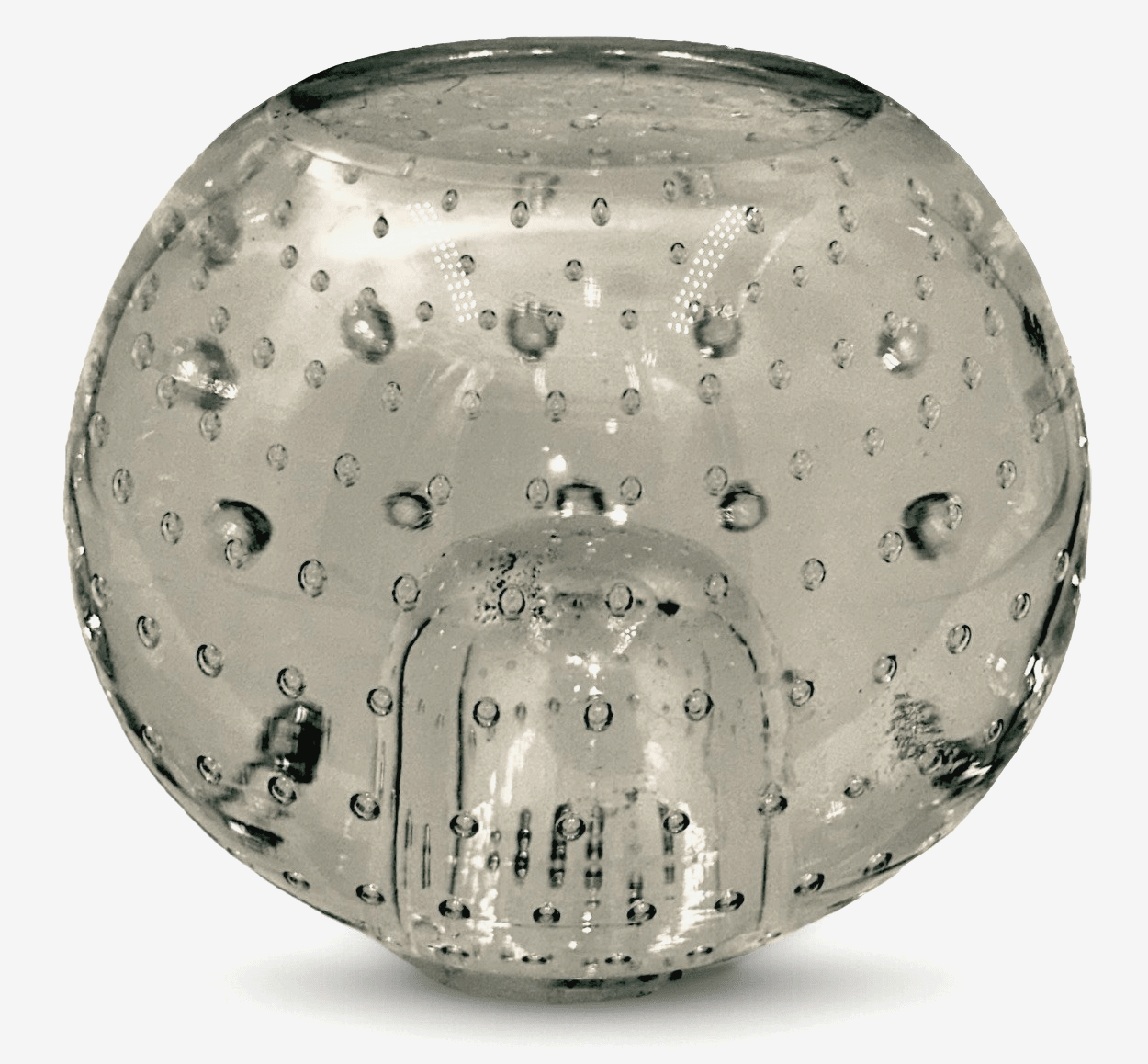 3" Controlled Bubble Lamp Finial Crystal / Solid Glass Decorative Newel Cap - AntiquesEtcetera3" Controlled Bubble Lamp Finial Crystal / Solid Glass Decorative Newel CapAntiquesEtceteraAntiquesEtcetera