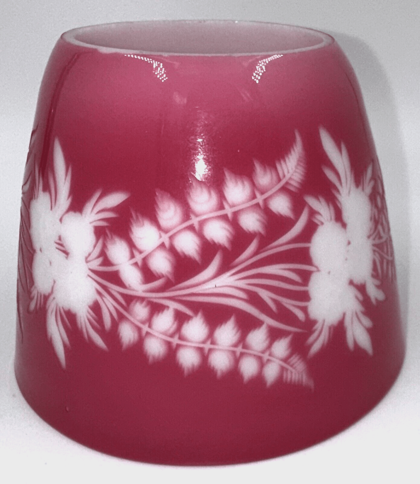 3 Lovely Antique LOETZ Glass Pink Cut to White Lamp Shades - Etched "Patent" - AntiquesEtcetera3 Lovely Antique LOETZ Glass Pink Cut to White Lamp Shades - Etched "Patent"Antique LightingAntiquesEtceteraAntiquesEtcetera