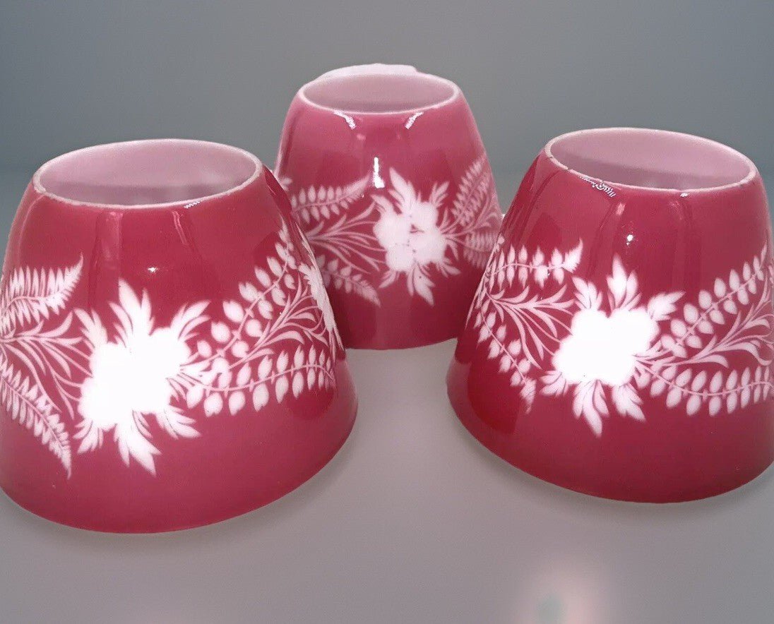 3 Lovely Antique LOETZ Glass Pink Cut to White Lamp Shades - Etched "Patent" - AntiquesEtcetera3 Lovely Antique LOETZ Glass Pink Cut to White Lamp Shades - Etched "Patent"Antique LightingAntiquesEtceteraAntiquesEtcetera