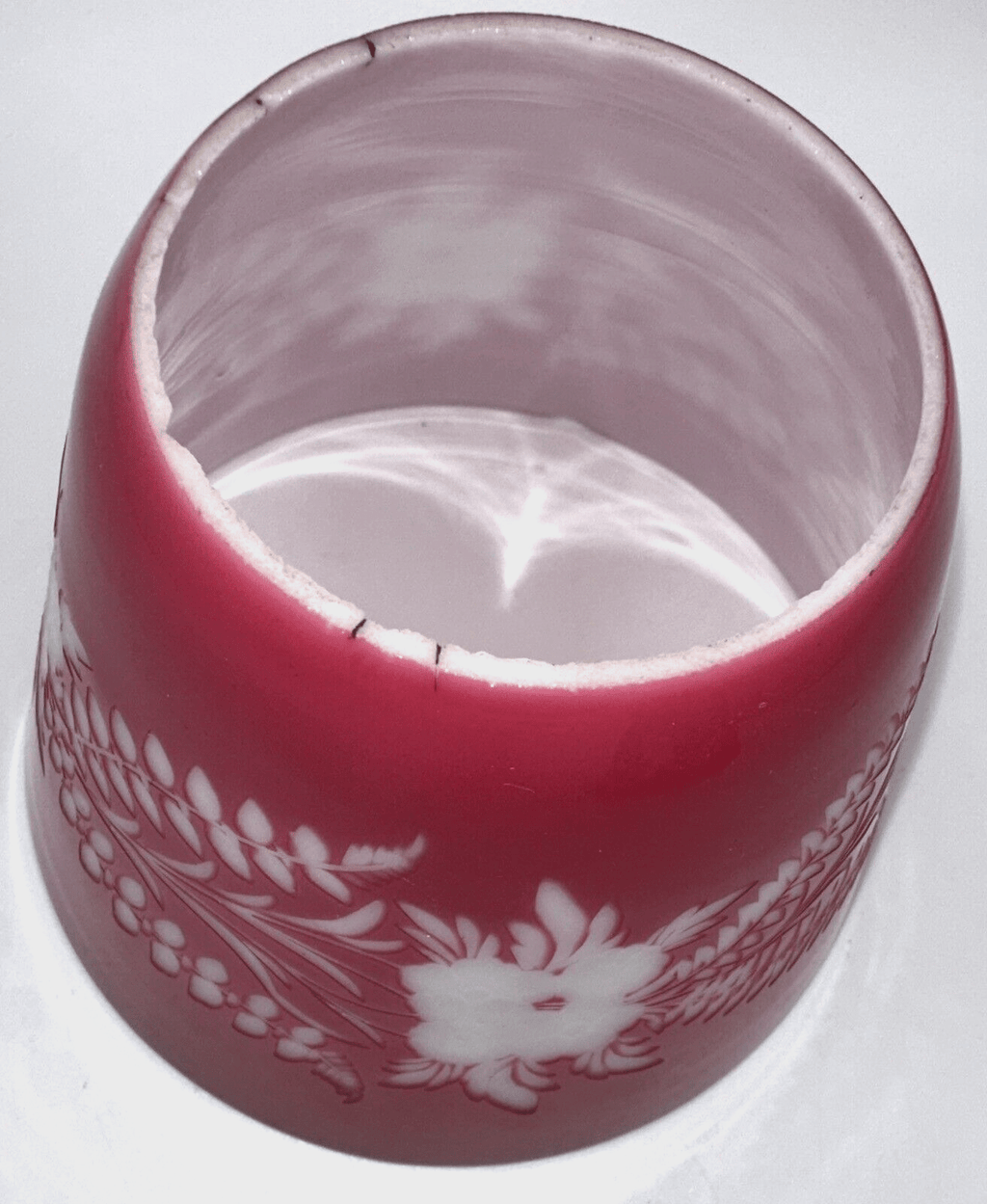 3 Lovely Antique LOETZ Glass Pink Cut to White Lamp Shades - Etched "Patent" - AntiquesEtcetera3 Lovely Antique LOETZ Glass Pink Cut to White Lamp Shades - Etched "Patent"Antique LightingAntiquesEtceteraAntiquesEtcetera