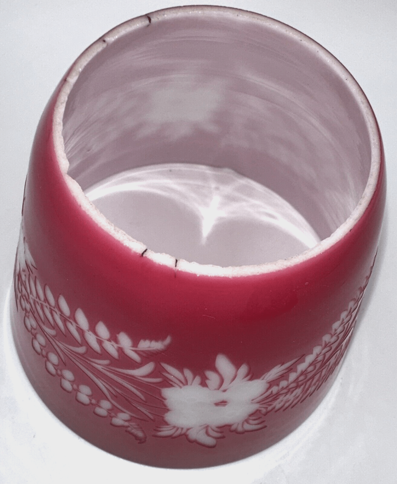 3 Lovely Antique LOETZ Glass Pink Cut to White Lamp Shades - Etched "Patent" - AntiquesEtcetera3 Lovely Antique LOETZ Glass Pink Cut to White Lamp Shades - Etched "Patent"Antique LightingAntiquesEtceteraAntiquesEtcetera