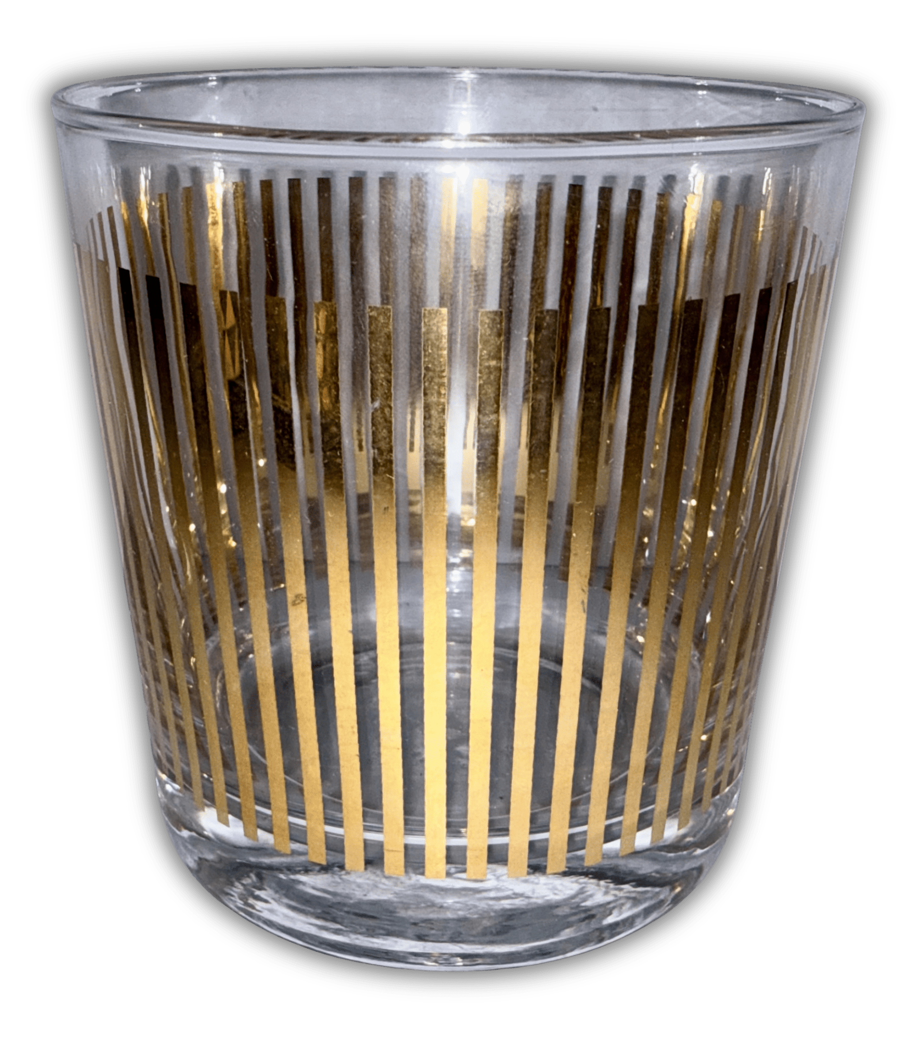 3 MCM Elegant Glass Tumblers with Geometric Gold Trim - AntiquesEtcetera3 MCM Elegant Glass Tumblers with Geometric Gold TrimElegant GlassAntiquesEtceteraAntiquesEtcetera