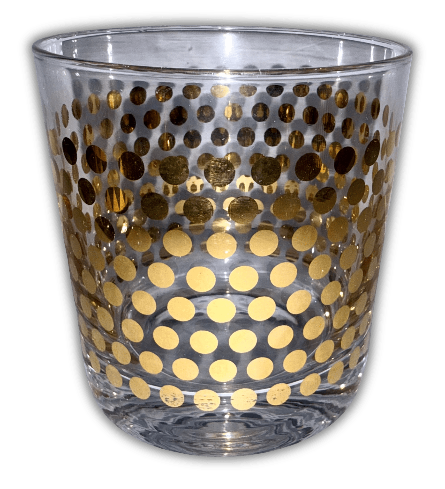 3 MCM Elegant Glass Tumblers with Geometric Gold Trim - AntiquesEtcetera3 MCM Elegant Glass Tumblers with Geometric Gold TrimElegant GlassAntiquesEtceteraAntiquesEtcetera