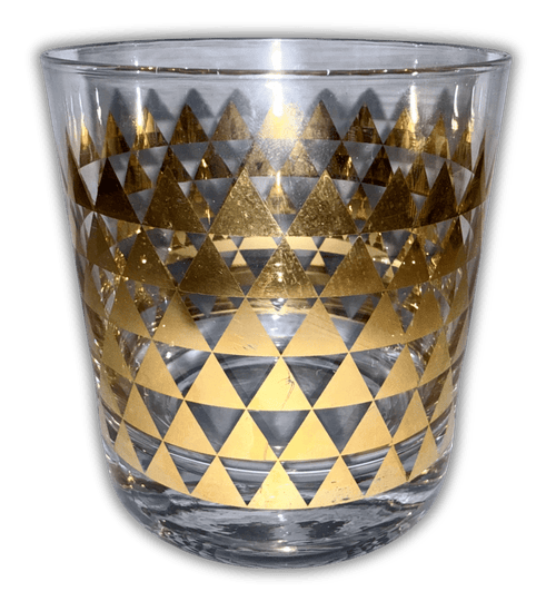 3 MCM Elegant Glass Tumblers with Geometric Gold Trim - AntiquesEtcetera3 MCM Elegant Glass Tumblers with Geometric Gold TrimElegant GlassAntiquesEtceteraAntiquesEtcetera