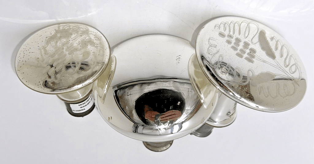 3 Mercury Glass Curtain Tiebacks Silver 2.5 - 3.5" D. Silvered and Etched Grapes - AntiquesEtcetera3 Mercury Glass Curtain Tiebacks Silver 2.5 - 3.5" D. Silvered and Etched GrapesAntiquesEtceteraAntiquesEtcetera