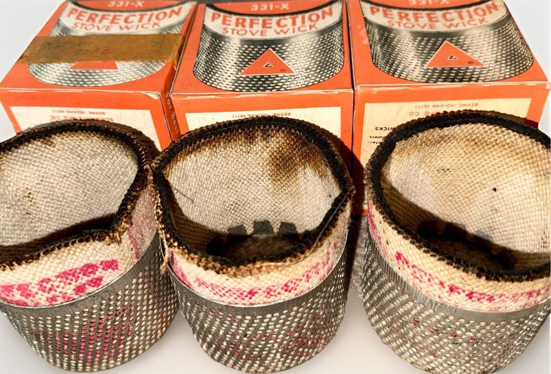 3 Perfection Kerosene Stove Wicks 331 - X Fast Inner Flow 3 - Ply Wick Original Box - AntiquesEtcetera3 Perfection Kerosene Stove Wicks 331 - X Fast Inner Flow 3 - Ply Wick Original BoxAntique LightingAntiquesEtceteraAntiquesEtcetera