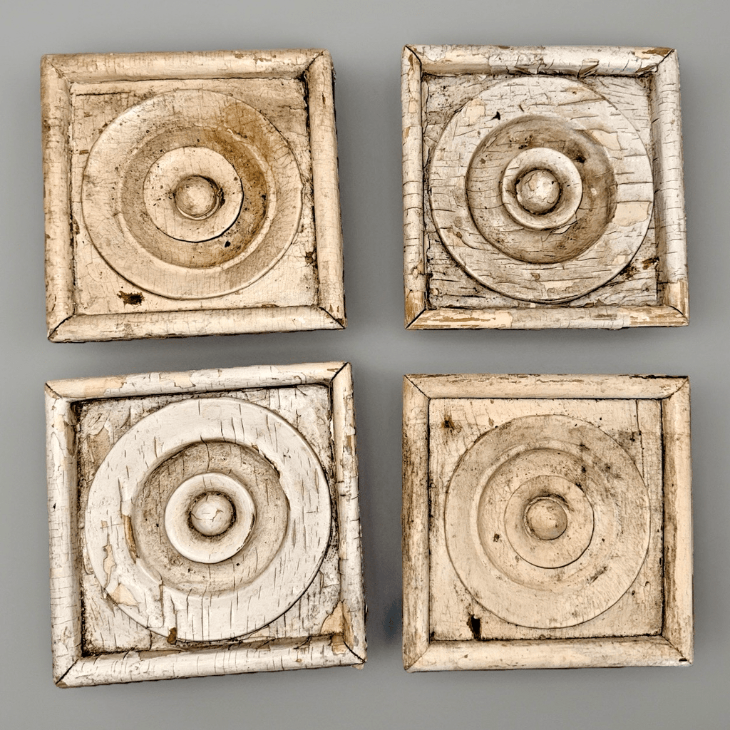 4 Antique 6.5" Diam. Architectural Plinths from Bethlehem PA Victorian Home - AntiquesEtcetera4 Antique 6.5" Diam. Architectural Plinths from Bethlehem PA Victorian HomeAntiquesEtceteraAntiquesEtcetera