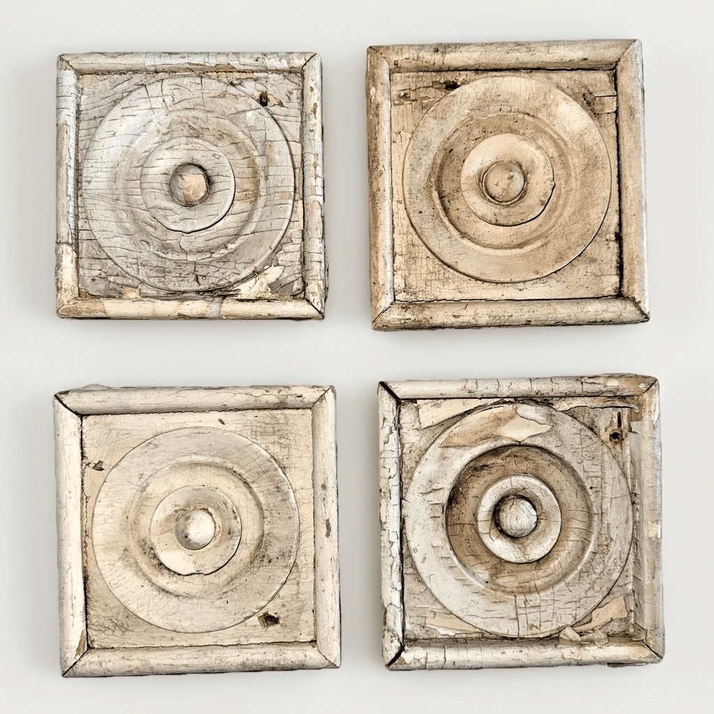 4 Antique Architectural Plinths 6.5" Diameter from Bethlehem PA Victorian Home - AntiquesEtcetera4 Antique Architectural Plinths 6.5" Diameter from Bethlehem PA Victorian HomeAntiquesEtceteraAntiquesEtcetera