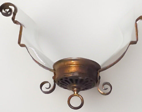 4 Brass Kerosene Oil Hanging Lamp Frames Art Deco Nouveau Antique - AntiquesEtcetera4 Brass Kerosene Oil Hanging Lamp Frames Art Deco Nouveau AntiqueUnbrandedAntiquesEtcetera