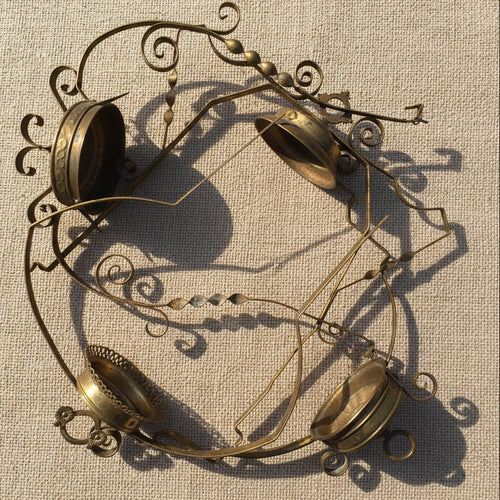 4 Brass Kerosene Oil Hanging Lamp Frames Art Deco Nouveau Antique - AntiquesEtcetera4 Brass Kerosene Oil Hanging Lamp Frames Art Deco Nouveau AntiqueUnbrandedAntiquesEtcetera