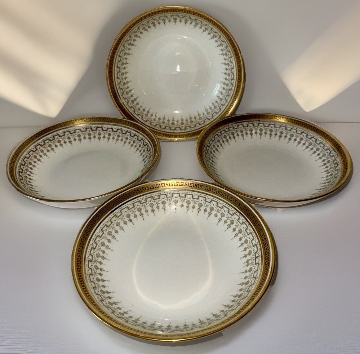 4 Royal Cauldon H8713 Porcelain Fruit Dessert Bowls 5.5" Higgins & Seiter NY - AntiquesEtcetera4 Royal Cauldon H8713 Porcelain Fruit Dessert Bowls 5.5" Higgins & Seiter NYElegant / Collectible DinnerwareAntiquesEtceteraAntiquesEtcetera