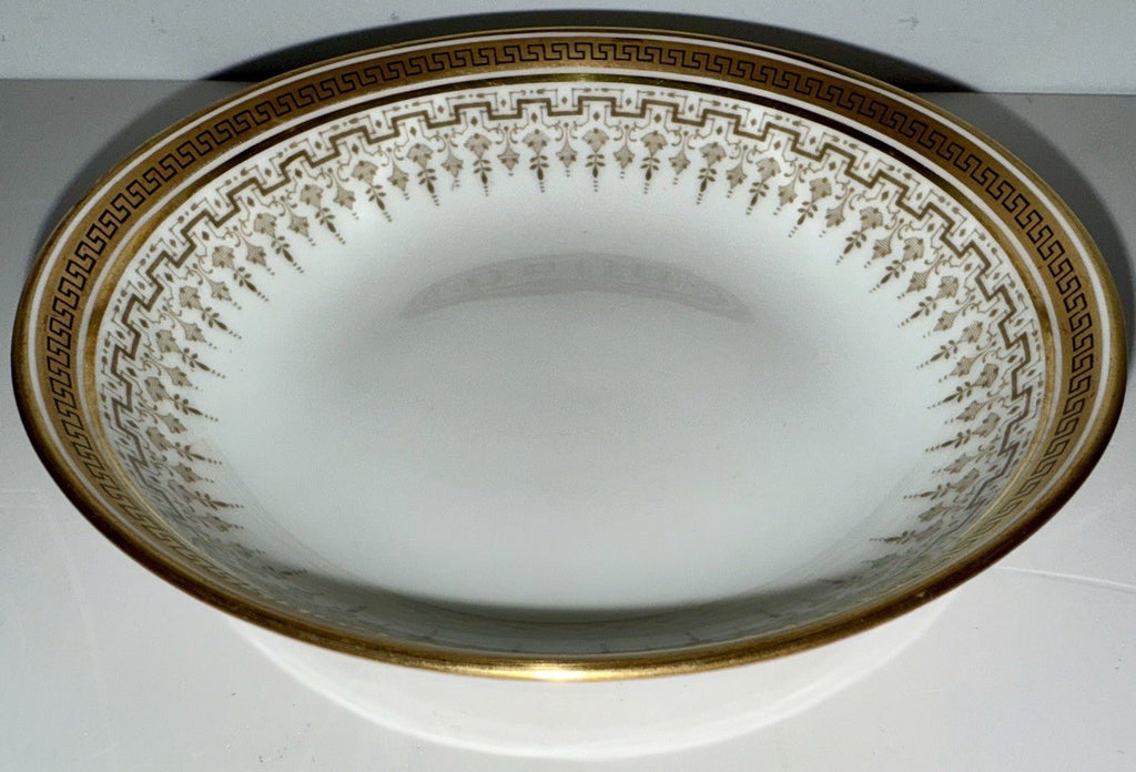 4 Royal Cauldon H8713 Porcelain Fruit Dessert Bowls Gold Rim Greek Key 5 1/2" D. - AntiquesEtcetera4 Royal Cauldon H8713 Porcelain Fruit Dessert Bowls Gold Rim Greek Key 5 1/2" D.Elegant / Collectible DinnerwareAntiquesEtceteraAntiquesEtcetera