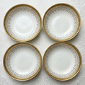 4 Royal Cauldon H8713 Porcelain Fruit Dessert Bowls Gold Rim Greek Key 5 1/2" D. - AntiquesEtcetera4 Royal Cauldon H8713 Porcelain Fruit Dessert Bowls Gold Rim Greek Key 5 1/2" D.Elegant / Collectible DinnerwareAntiquesEtceteraAntiquesEtcetera
