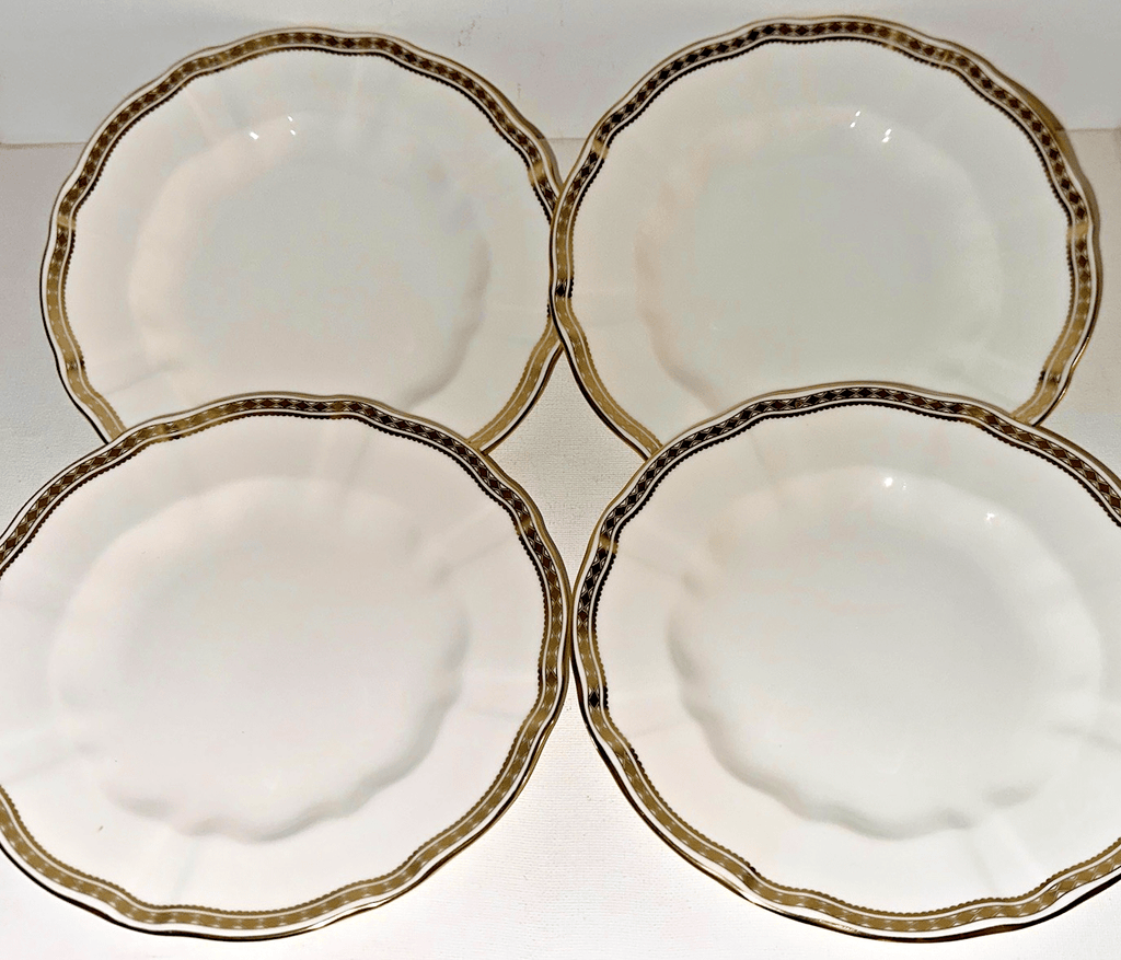 4 Royal Crown Derby Carlton Gold Salad Plates 8 1/2" Diameter Lovely Set - AntiquesEtcetera4 Royal Crown Derby Carlton Gold Salad Plates 8 1/2" Diameter Lovely SetElegant / Collectible DinnerwareAntiquesEtceteraAntiquesEtcetera