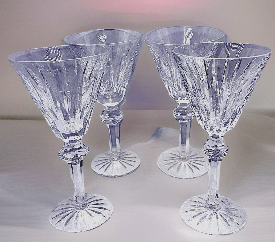 4 Shandon Waterford Crystal (Cut) Water Goblets 6 7/8" Hand Blown Set of Four - AntiquesEtcetera4 Shandon Waterford Crystal (Cut) Water Goblets 6 7/8" Hand Blown Set of FourElegant GlassAntiquesEtceteraAntiquesEtcetera