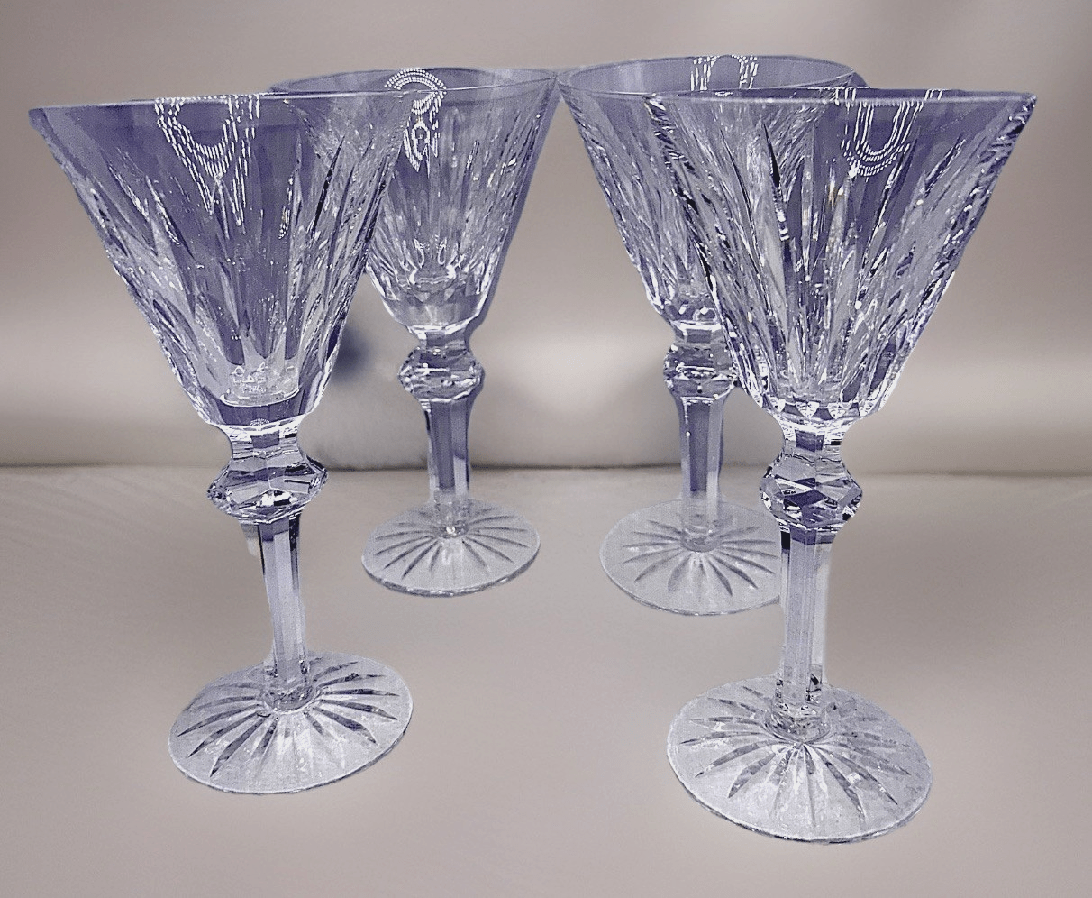 4 Shandon Waterford Crystal (Cut) Water Goblets 6 7/8" Hand Blown Set of Four - AntiquesEtcetera4 Shandon Waterford Crystal (Cut) Water Goblets 6 7/8" Hand Blown Set of FourElegant GlassAntiquesEtceteraAntiquesEtcetera