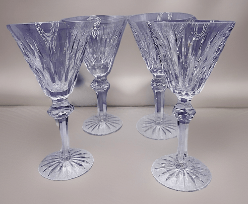 4 Shandon Waterford Crystal (Cut) Water Goblets 6 7/8" Hand Blown Set of Four - AntiquesEtcetera4 Shandon Waterford Crystal (Cut) Water Goblets 6 7/8" Hand Blown Set of FourElegant GlassAntiquesEtceteraAntiquesEtcetera