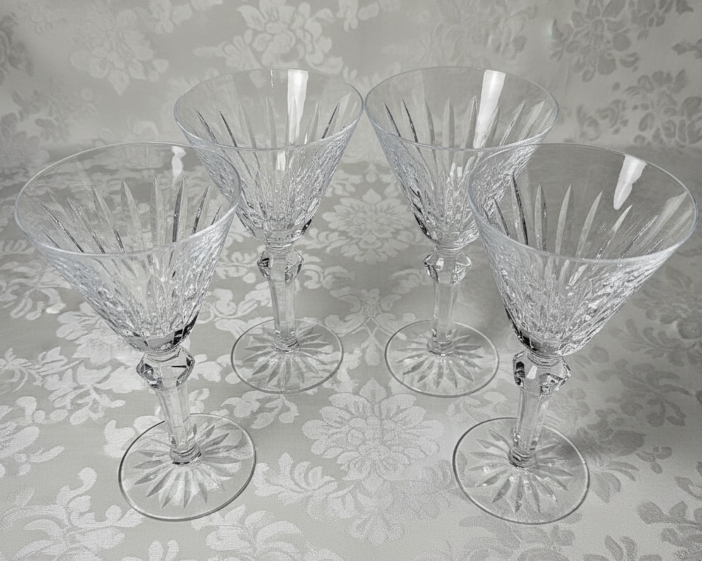 4 Shandon Waterford Cut Crystal Water Goblets 6 7/8" Hand Blown Set of Four - AntiquesEtcetera4 Shandon Waterford Cut Crystal Water Goblets 6 7/8" Hand Blown Set of FourElegant GlassAntiquesEtceteraAntiquesEtcetera