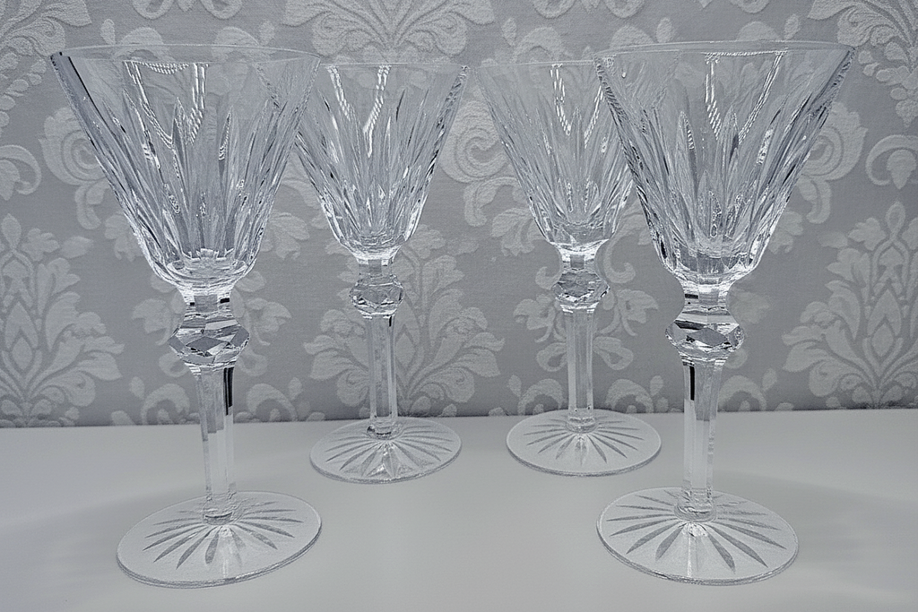 4 Shandon Waterford Cut Crystal Water Goblets 6 7/8" Hand Blown Set of Four - AntiquesEtcetera4 Shandon Waterford Cut Crystal Water Goblets 6 7/8" Hand Blown Set of FourElegant GlassAntiquesEtceteraAntiquesEtcetera