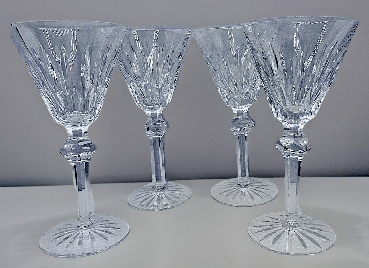 4 Shandon Waterford Cut Crystal Water Goblets 6 7/8" Hand Blown Set of Four - AntiquesEtcetera4 Shandon Waterford Cut Crystal Water Goblets 6 7/8" Hand Blown Set of FourElegant GlassAntiquesEtceteraAntiquesEtcetera