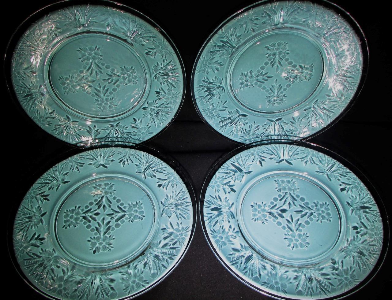 4 Thomas Webb Stourbridge Salad Plates Dainty Rock Cut Floral Motif Antique - AntiquesEtcetera4 Thomas Webb Stourbridge Salad Plates Dainty Rock Cut Floral Motif AntiqueThomas Webb & SonsAntiquesEtcetera