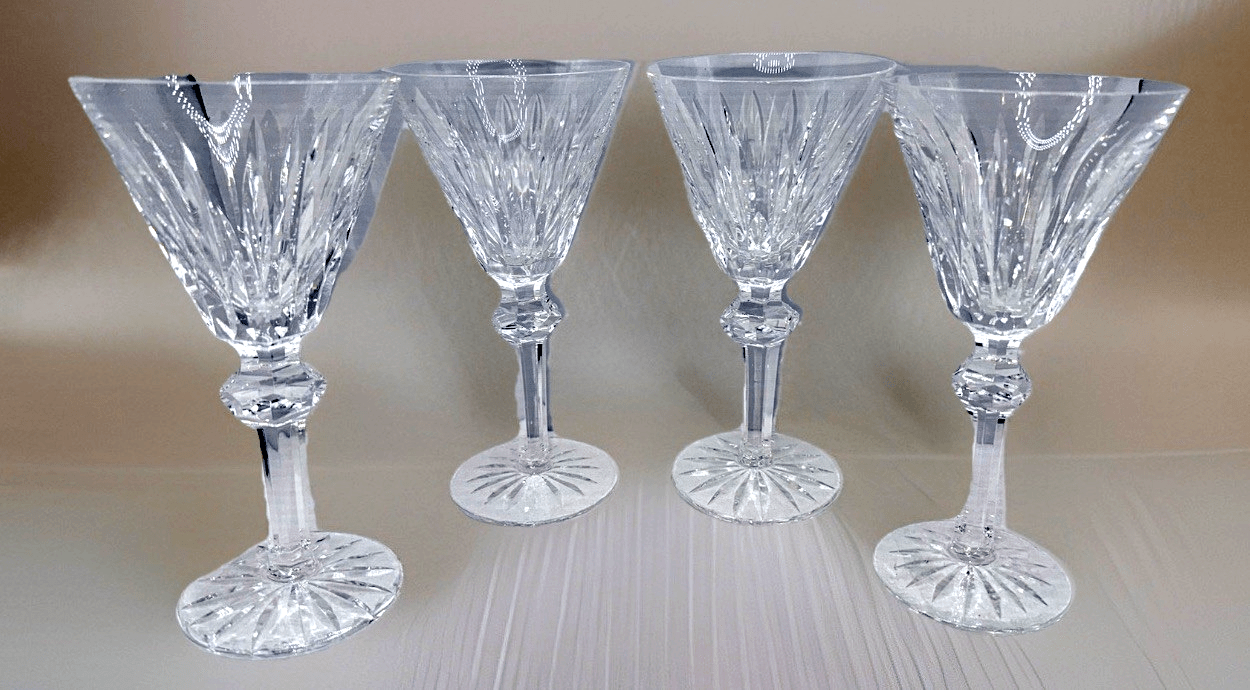 4 Waterford Crystal Shandon (Cut) Water Goblets 6 7/8" Tall Set of Four - AntiquesEtcetera4 Waterford Crystal Shandon (Cut) Water Goblets 6 7/8" Tall Set of FourElegant GlassAntiquesEtceteraAntiquesEtcetera