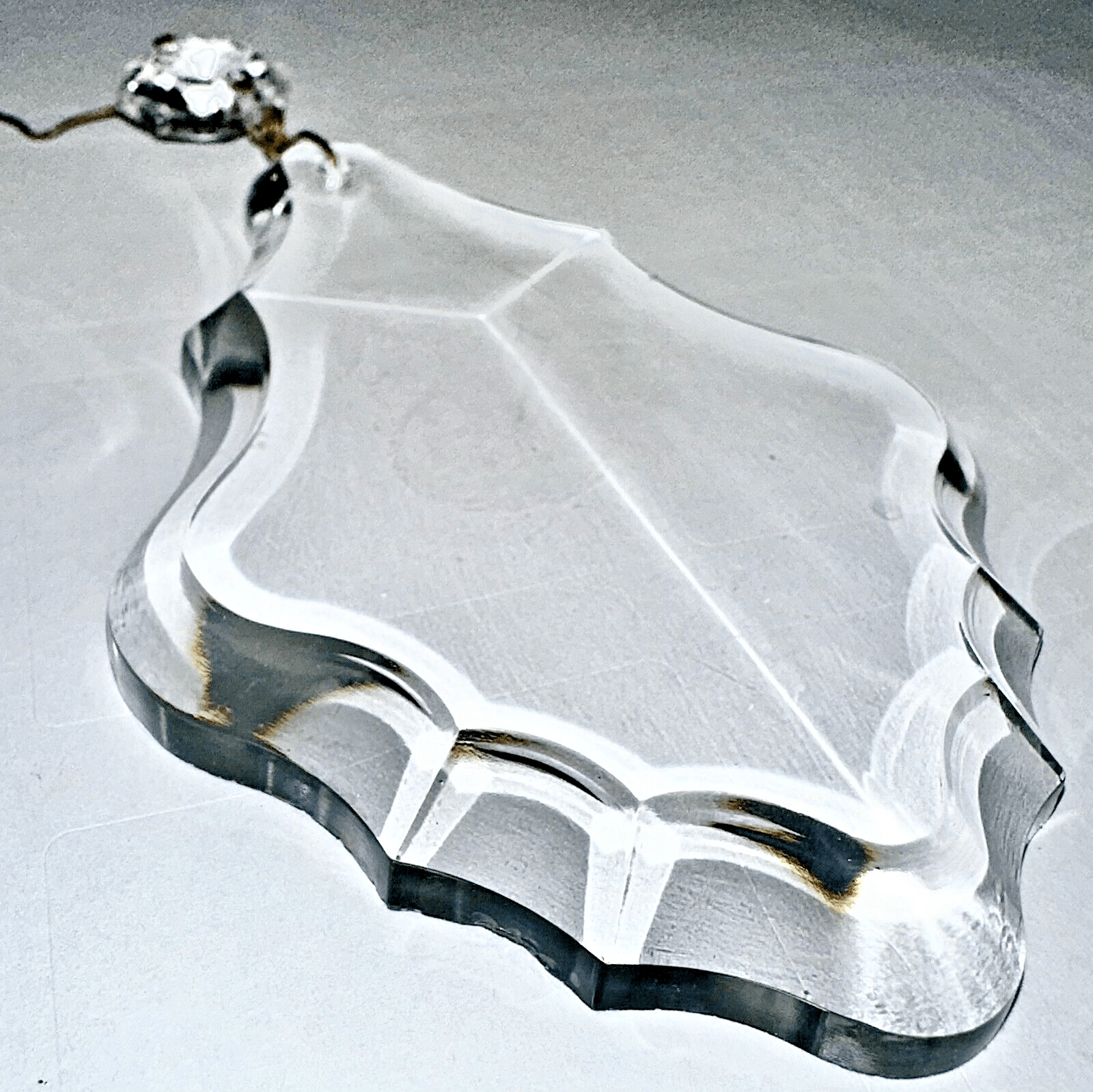 5 Large Vintage Clear Crystal Pendalogue Prisms 4 1/8" + Bead = 5 1/4" Drop - AntiquesEtcetera5 Large Vintage Clear Crystal Pendalogue Prisms 4 1/8" + Bead = 5 1/4" DropUnbrandedAntiquesEtcetera
