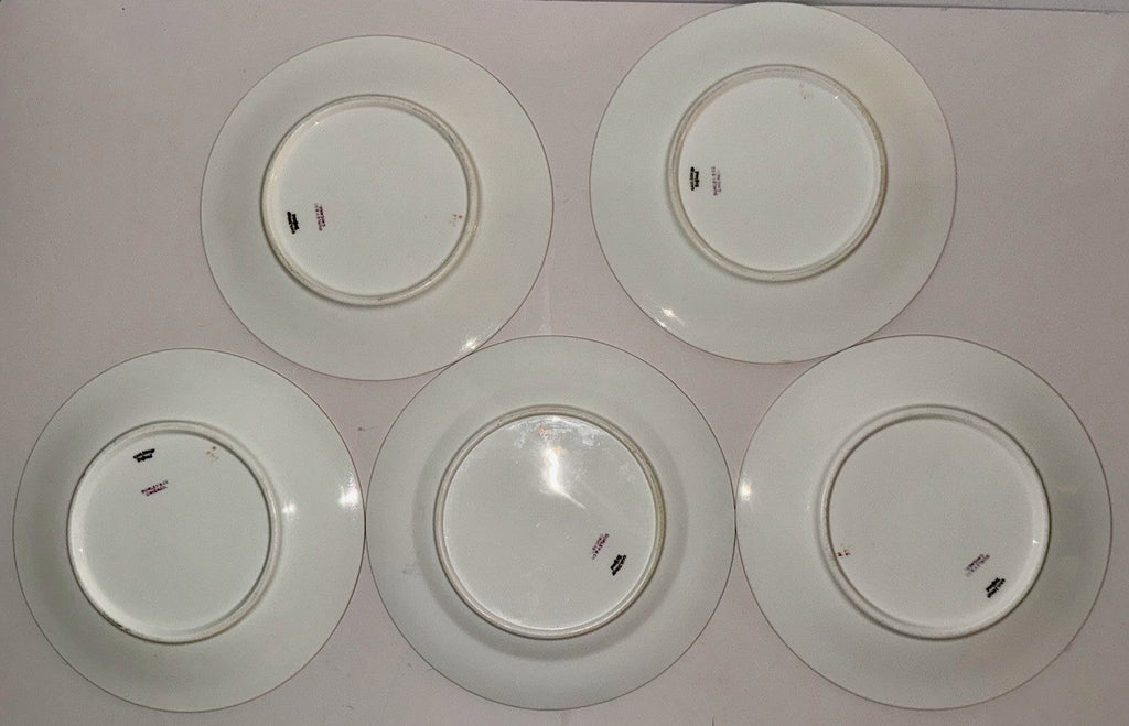5 Royal Cauldon H8713 Porcelain 7" Plates Gold Rim Greek Key - AntiquesEtcetera5 Royal Cauldon H8713 Porcelain 7" Plates Gold Rim Greek KeyElegant / Collectible DinnerwareAntiquesEtceteraAntiquesEtcetera