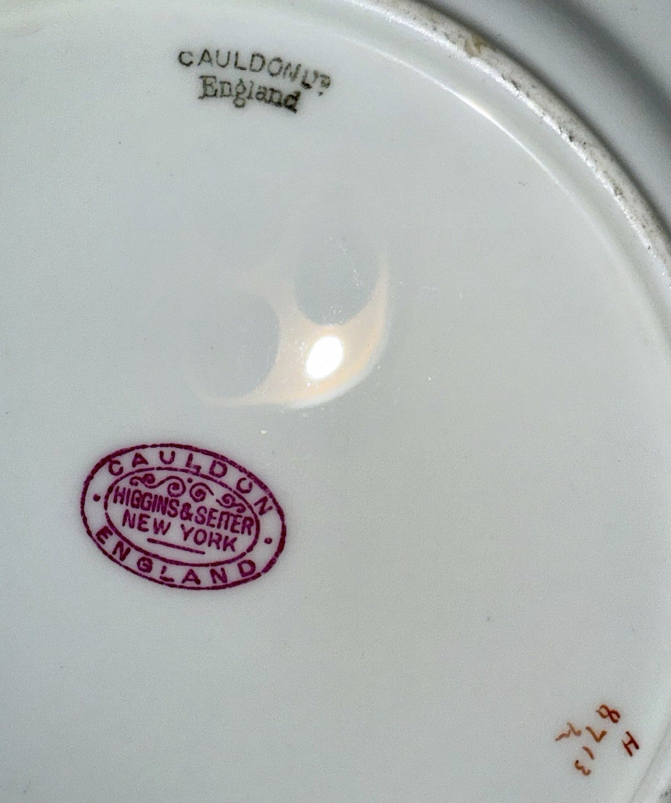 5 Royal Cauldon H8713 Porcelain Salad Plates Gold Greek Key Higgins & Seiter NY - AntiquesEtcetera5 Royal Cauldon H8713 Porcelain Salad Plates Gold Greek Key Higgins & Seiter NYElegant / Collectible DinnerwareAntiquesEtceteraAntiquesEtcetera