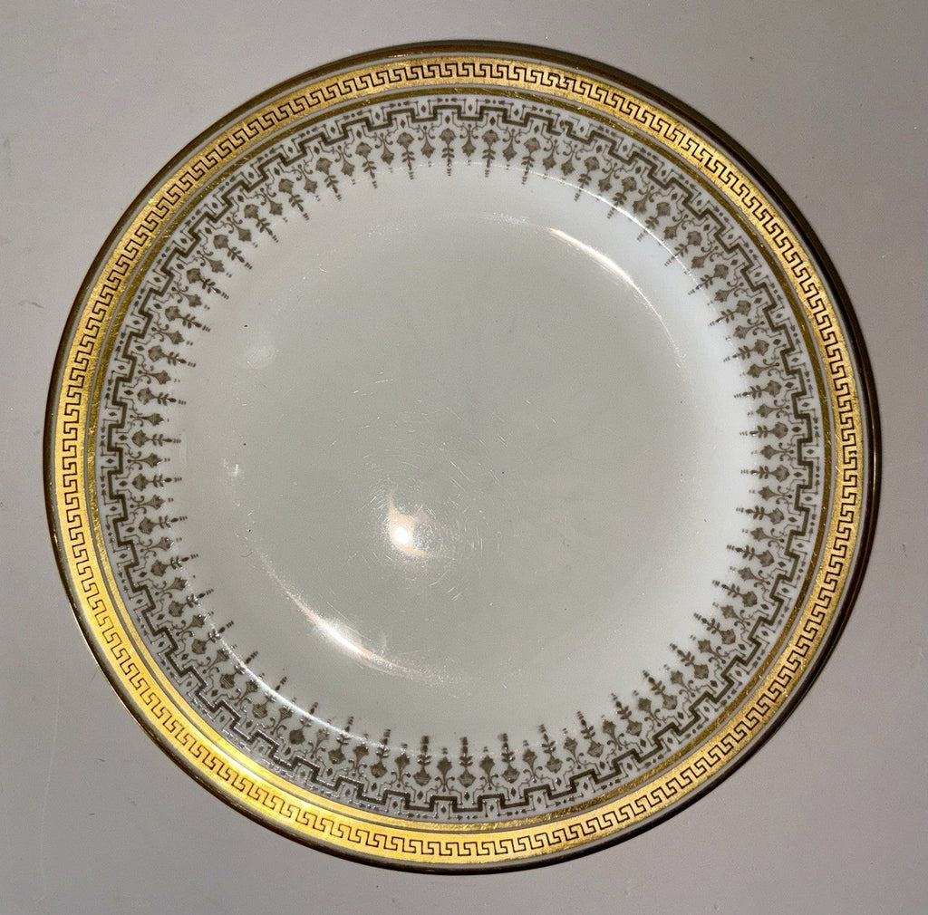 5 Royal Cauldon H8713 Porcelain Salad Plates Gold Greek Key Higgins & Seiter NY - AntiquesEtcetera5 Royal Cauldon H8713 Porcelain Salad Plates Gold Greek Key Higgins & Seiter NYElegant / Collectible DinnerwareAntiquesEtceteraAntiquesEtcetera