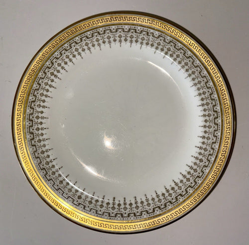 5 Royal Cauldon H8713 Porcelain Salad Plates Gold Greek Key Higgins & Seiter NY - AntiquesEtcetera5 Royal Cauldon H8713 Porcelain Salad Plates Gold Greek Key Higgins & Seiter NYElegant / Collectible DinnerwareAntiquesEtceteraAntiquesEtcetera