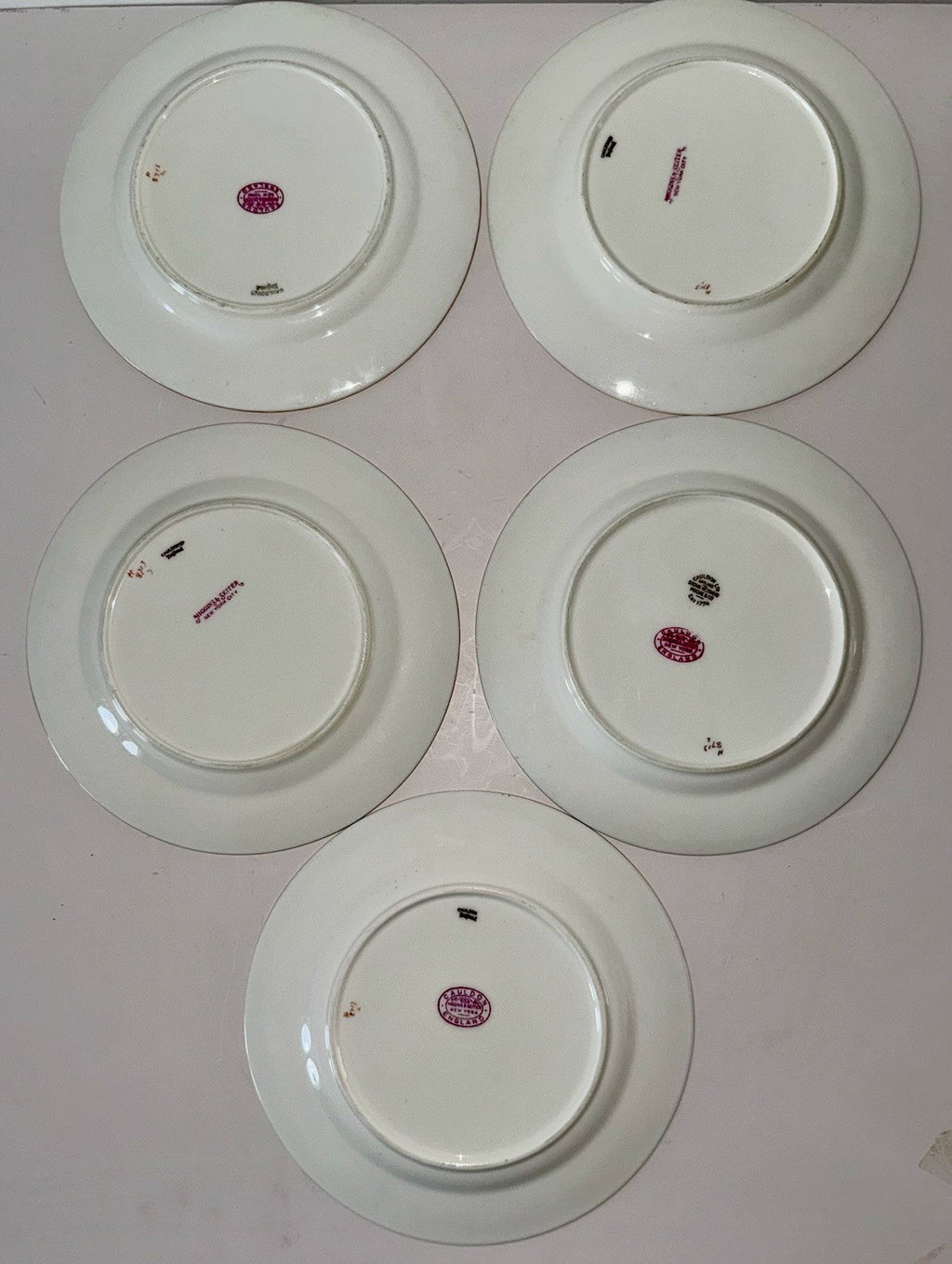 5 Royal Cauldon H8713 Porcelain Salad Plates Gold Greek Key Higgins & Seiter NY - AntiquesEtcetera5 Royal Cauldon H8713 Porcelain Salad Plates Gold Greek Key Higgins & Seiter NYElegant / Collectible DinnerwareAntiquesEtceteraAntiquesEtcetera